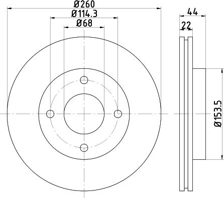 Mintex MDC83054C - Тормозной диск autospares.lv