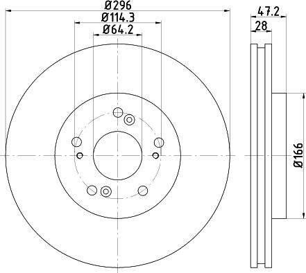 Mintex MDC83053C - Тормозной диск autospares.lv