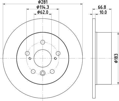 Mintex MDC83060C - Тормозной диск autospares.lv