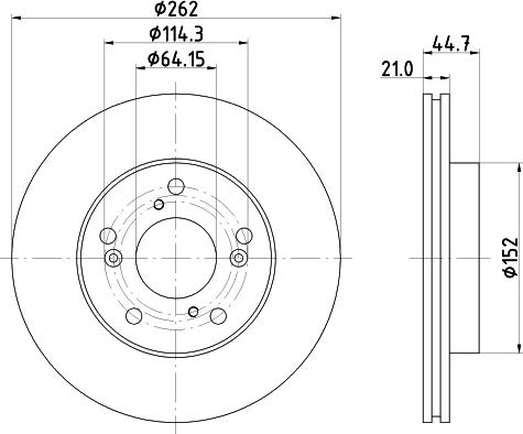 Mintex MDC83088C - Тормозной диск autospares.lv