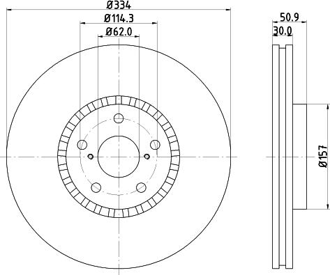 Mintex MDC82353RC - Тормозной диск autospares.lv