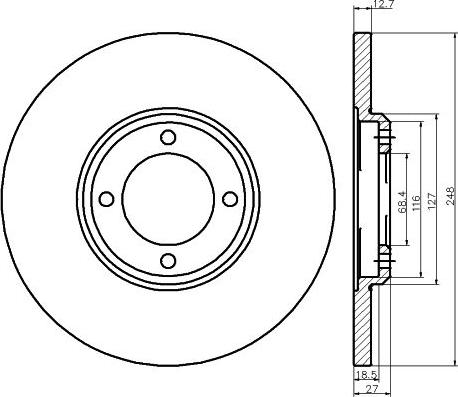 Mintex MDC8 - Тормозной диск autospares.lv