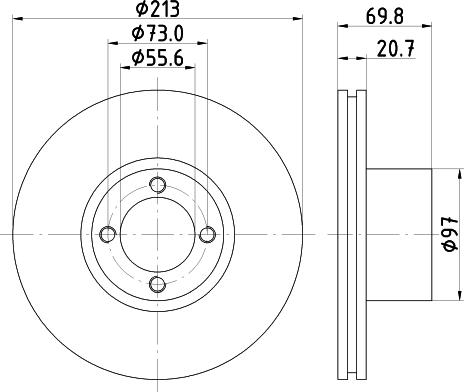 Mintex MDC396 - Тормозной диск autospares.lv