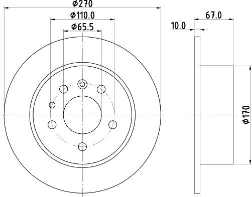 Mintex MDC398 - Тормозной диск autospares.lv