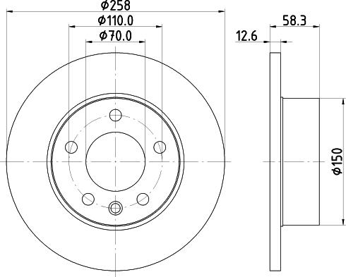 EURODEAL AUTOPARTS 557 - Тормозной диск autospares.lv