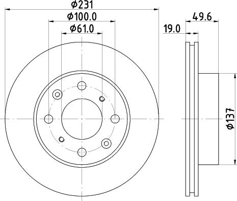 Mintex MDC345 - Тормозной диск autospares.lv