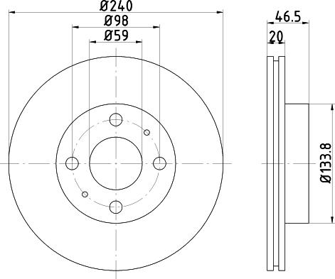 Mintex MDC358 - Тормозной диск autospares.lv