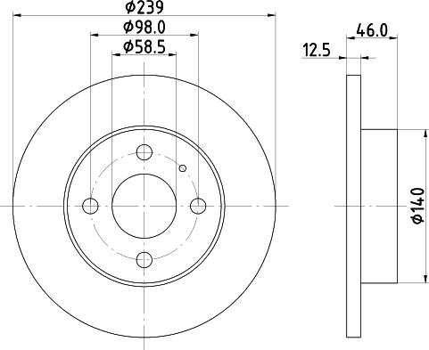 Mintex MDC382 - Тормозной диск autospares.lv