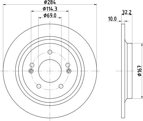 Mintex MDC2944C - Тормозной диск autospares.lv