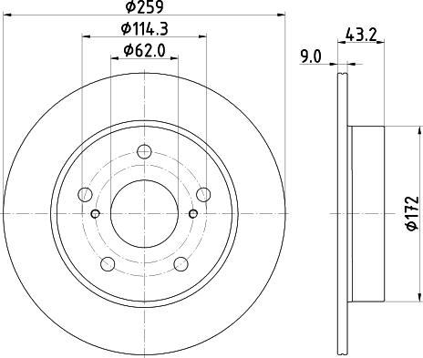 Mintex MDC2908C - Тормозной диск autospares.lv