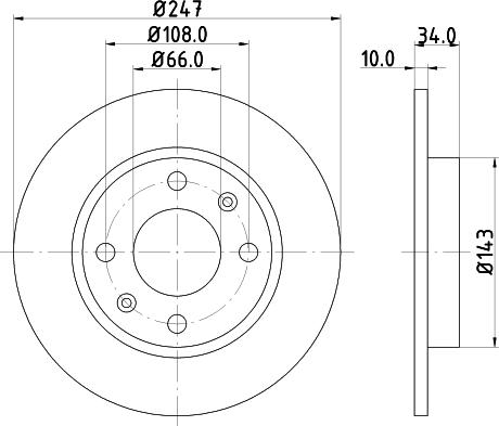 Mintex MDC293 - Тормозной диск autospares.lv