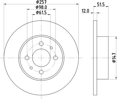 Mintex MDC249 - Тормозной диск autospares.lv