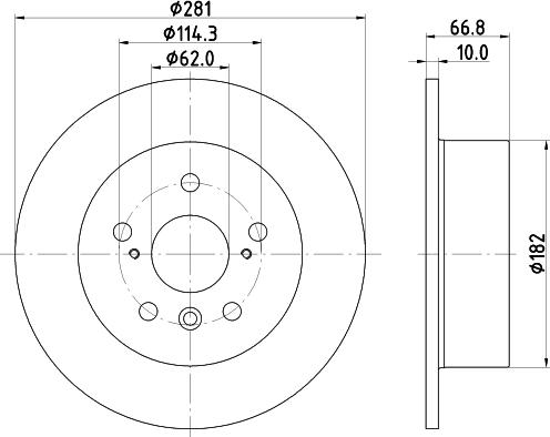 Mintex MDC2545 - Тормозной диск autospares.lv