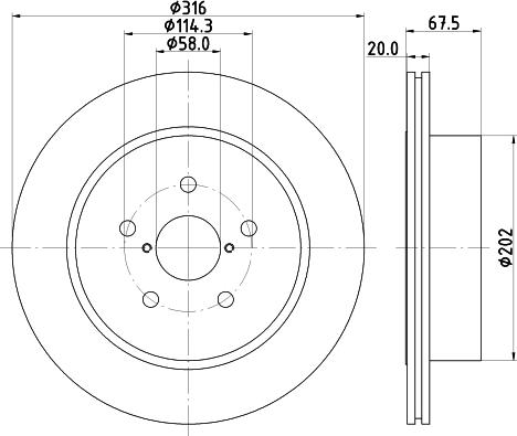 Mintex MDC2554 - Тормозной диск autospares.lv