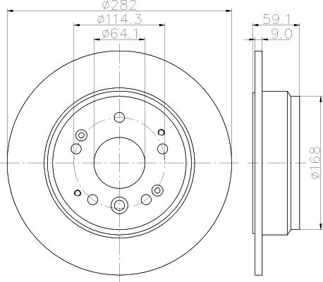 Mintex MDC2566 - Тормозной диск autospares.lv