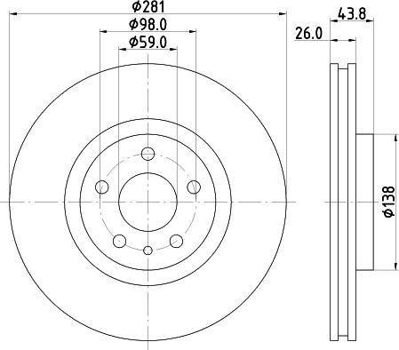Mintex MDC2563 - Тормозной диск autospares.lv
