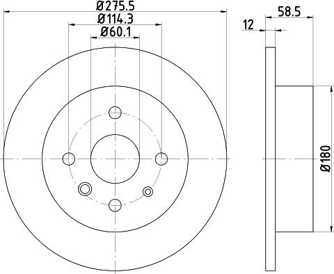 Mintex MDC2505 - Тормозной диск autospares.lv