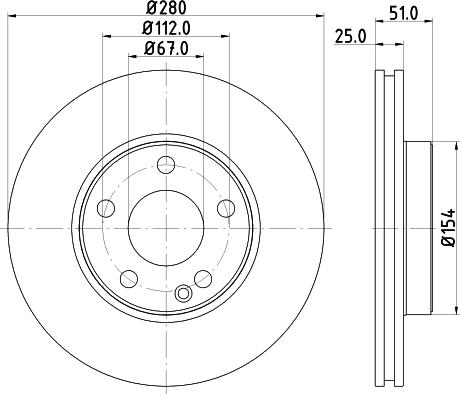 Mintex MDC2538 - Тормозной диск autospares.lv