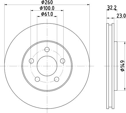 Mintex MDC2643 - Тормозной диск autospares.lv