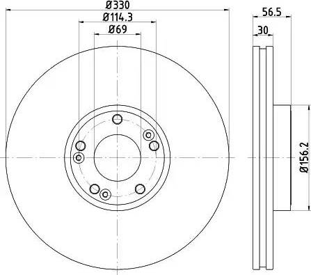 Mintex MDC2674 - Тормозной диск autospares.lv