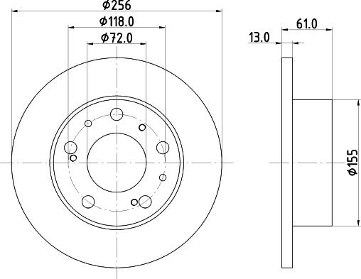 Mintex MDC267 - Тормозной диск autospares.lv