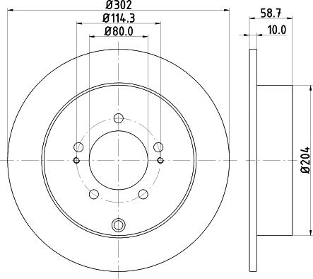 Mintex MDC2041 - Тормозной диск autospares.lv