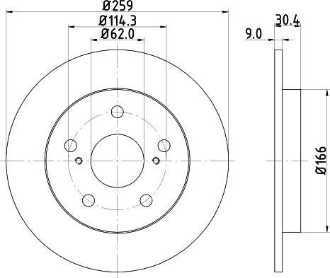 Mintex MDC2048 - Тормозной диск autospares.lv