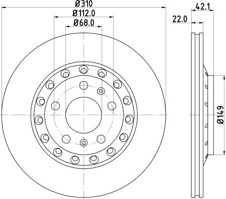 Mintex MDC2063 - Тормозной диск autospares.lv