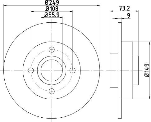 Mintex MDC2031 - Тормозной диск autospares.lv