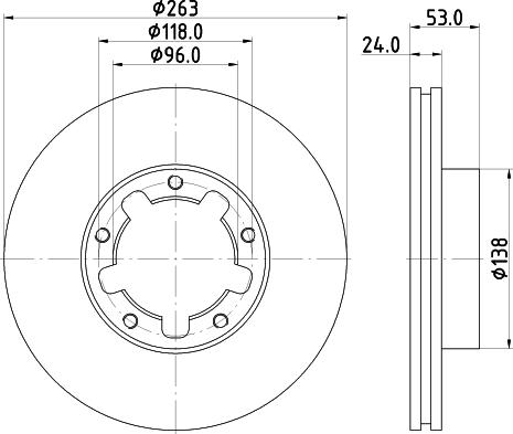 Mintex MDC2077 - Тормозной диск autospares.lv