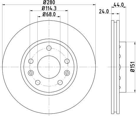 Mintex MDC2195C - Тормозной диск autospares.lv