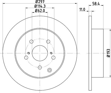 Mintex MDC2183 - Тормозной диск autospares.lv