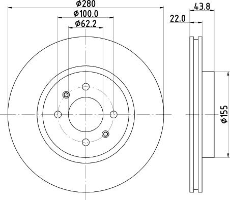 Mintex MDC2847C - Тормозной диск autospares.lv