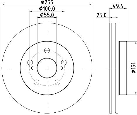 Mintex MDC2858C - Тормозной диск autospares.lv