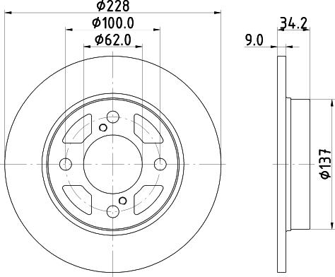 Mintex MDC2868C - Тормозной диск autospares.lv