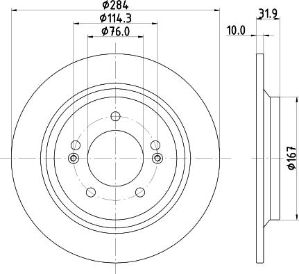 Mintex MDC82815C - Тормозной диск autospares.lv