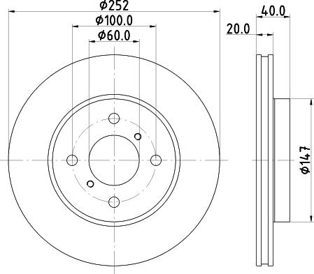 Mintex MDC2813C - Тормозной диск autospares.lv
