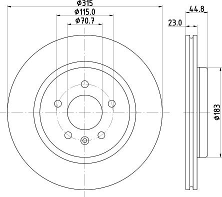 Mintex MDC2881C - Тормозной диск autospares.lv