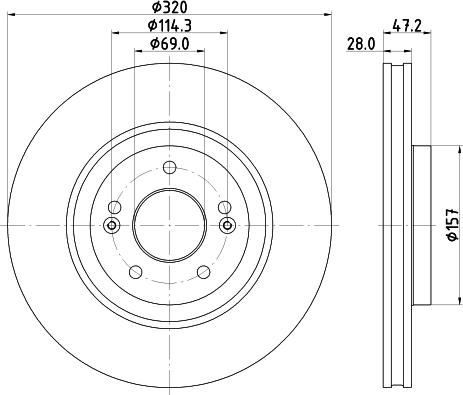 Mintex MDC2888C - Тормозной диск autospares.lv