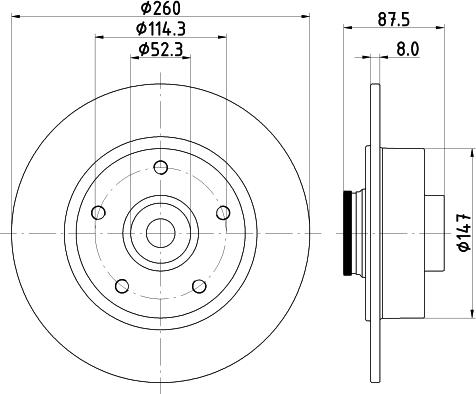 Mintex MDC2839C - Тормозной диск autospares.lv