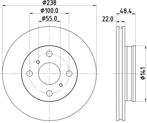 Mintex MDC2833C - Тормозной диск autospares.lv