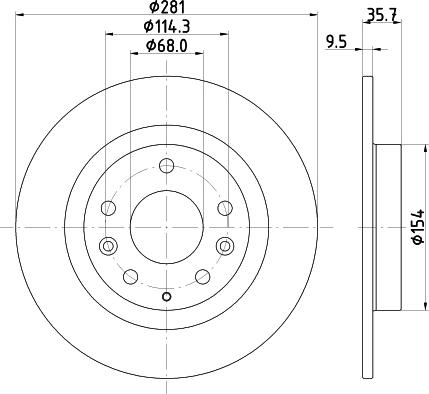 Mintex MDC2821C - Тормозной диск autospares.lv