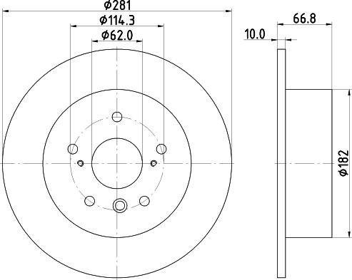 Mintex MDC2368 - Тормозной диск autospares.lv