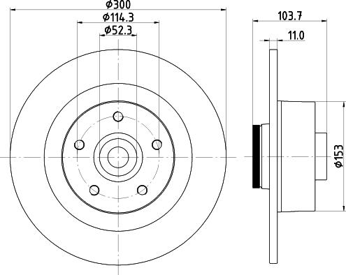 Mintex MDC2305 - Тормозной диск autospares.lv