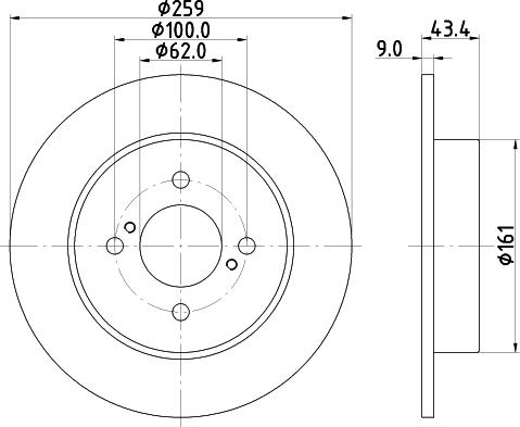 Mintex MDC2383 - Тормозной диск autospares.lv