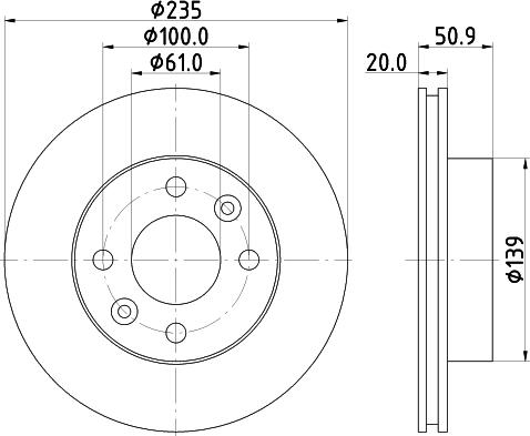 Mintex MDC2325 - Тормозной диск autospares.lv