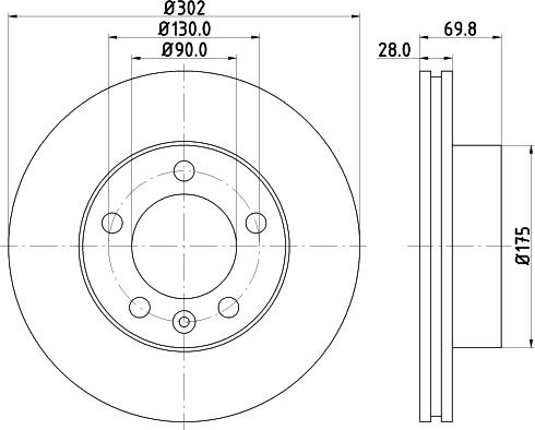 Mintex MDC2240 - Тормозной диск autospares.lv