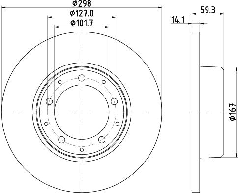 Mintex MDC2259 - Тормозной диск autospares.lv