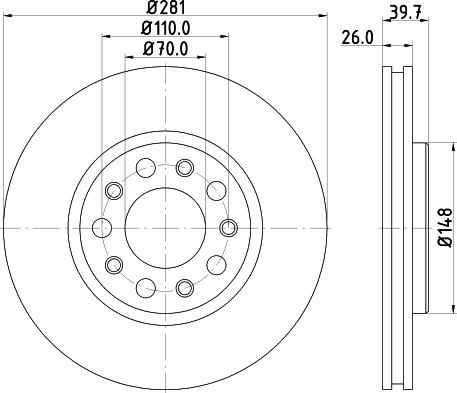 Mintex MDC2258 - Тормозной диск autospares.lv