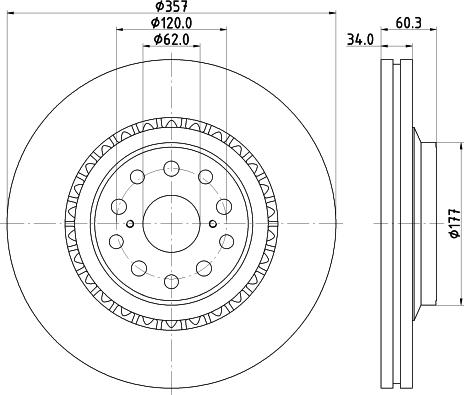 Mintex MDC2269R - Тормозной диск autospares.lv